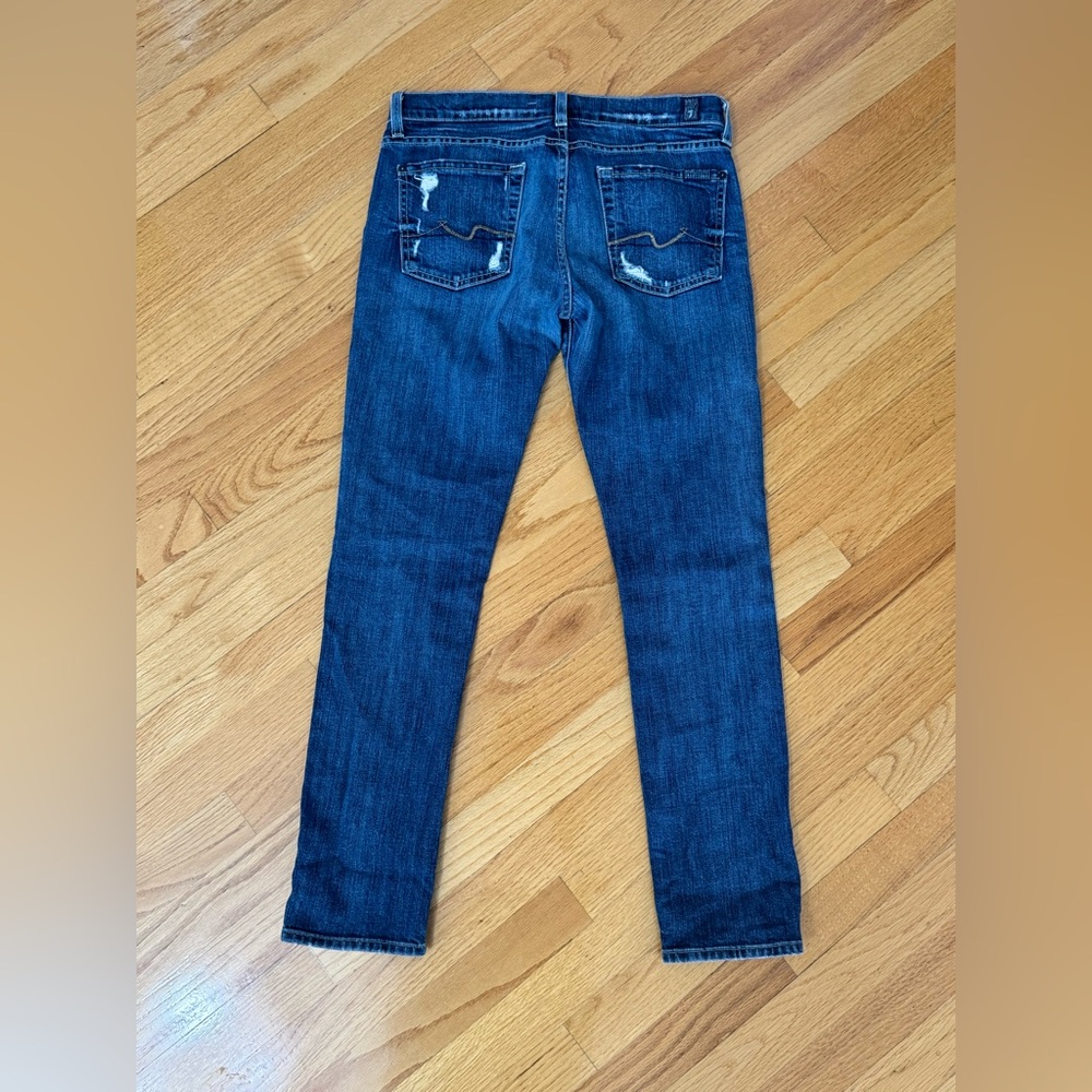 7 for all mankind Josefina Boyfriend size 25 runs big like a 26 27 button fly